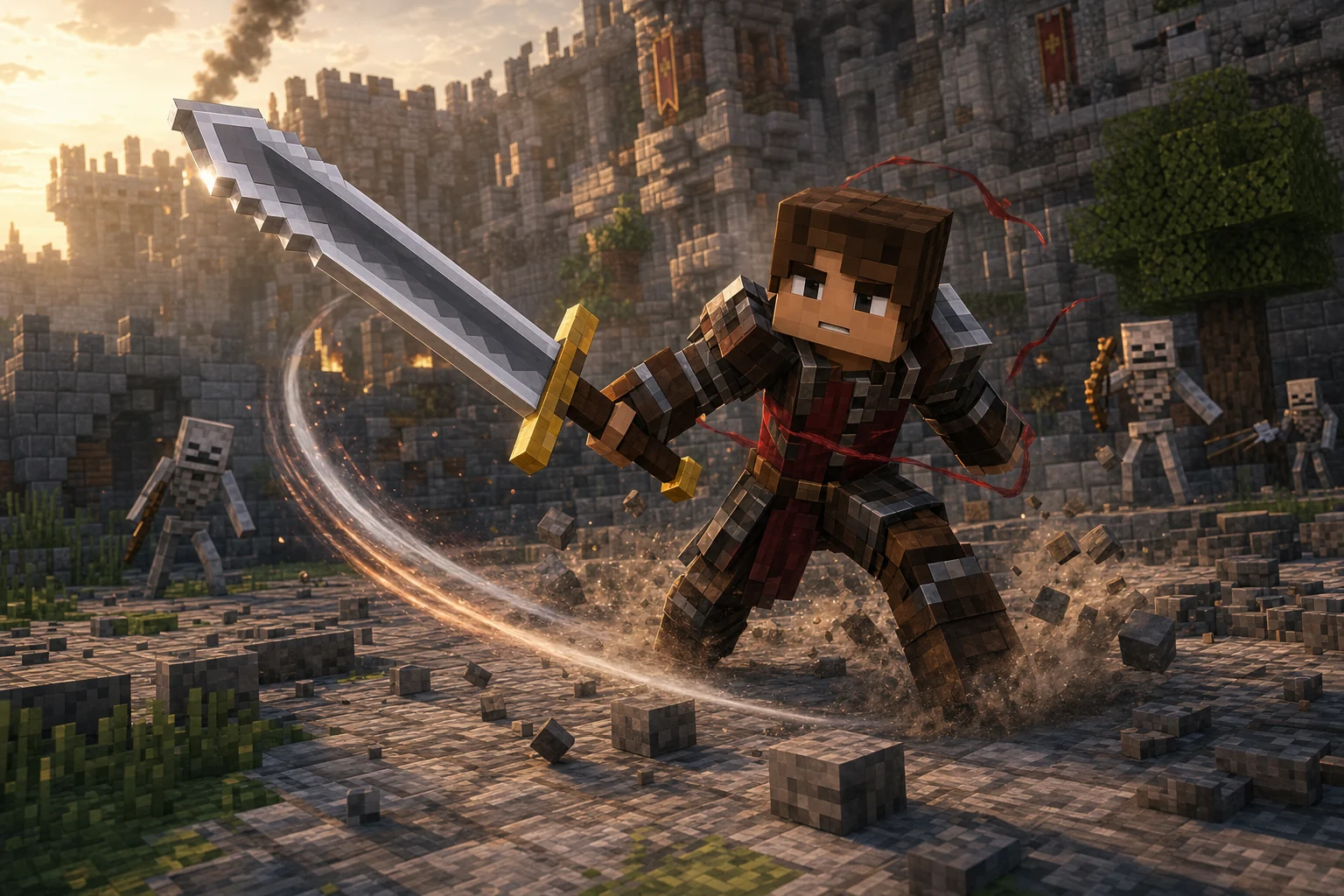 Arte cinematográfica da classe Guerreiro em combate